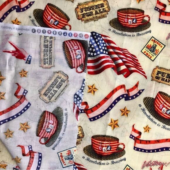 Pursuit of Happiness by Kate Ward Thacker Americana Patriotic Fabric 1 Yard - Picture 5 of 13